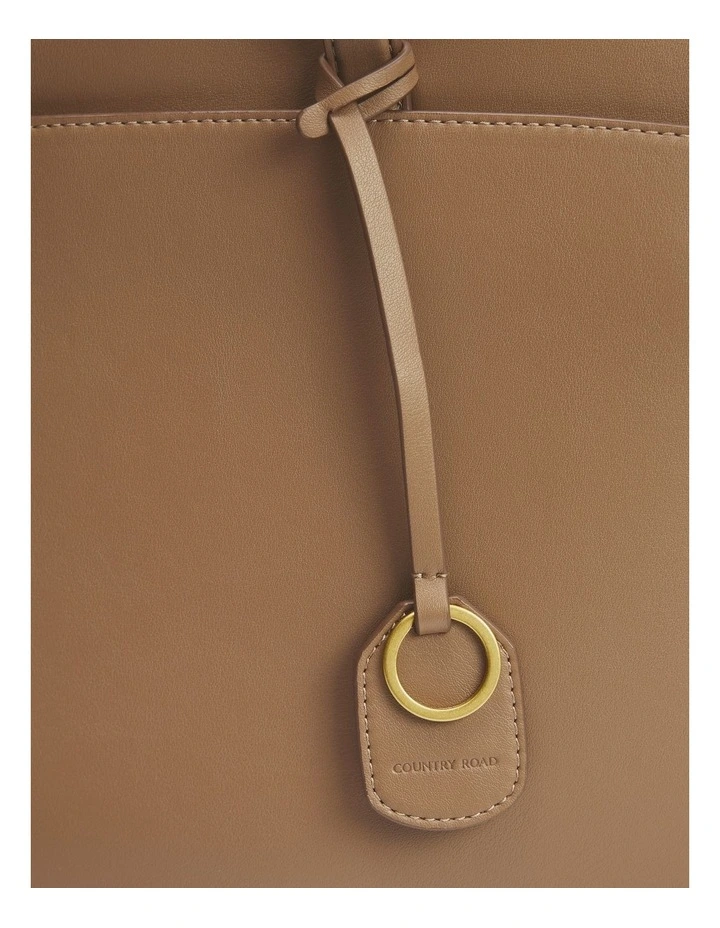 Buckle Detail Tote in Cognac image 4