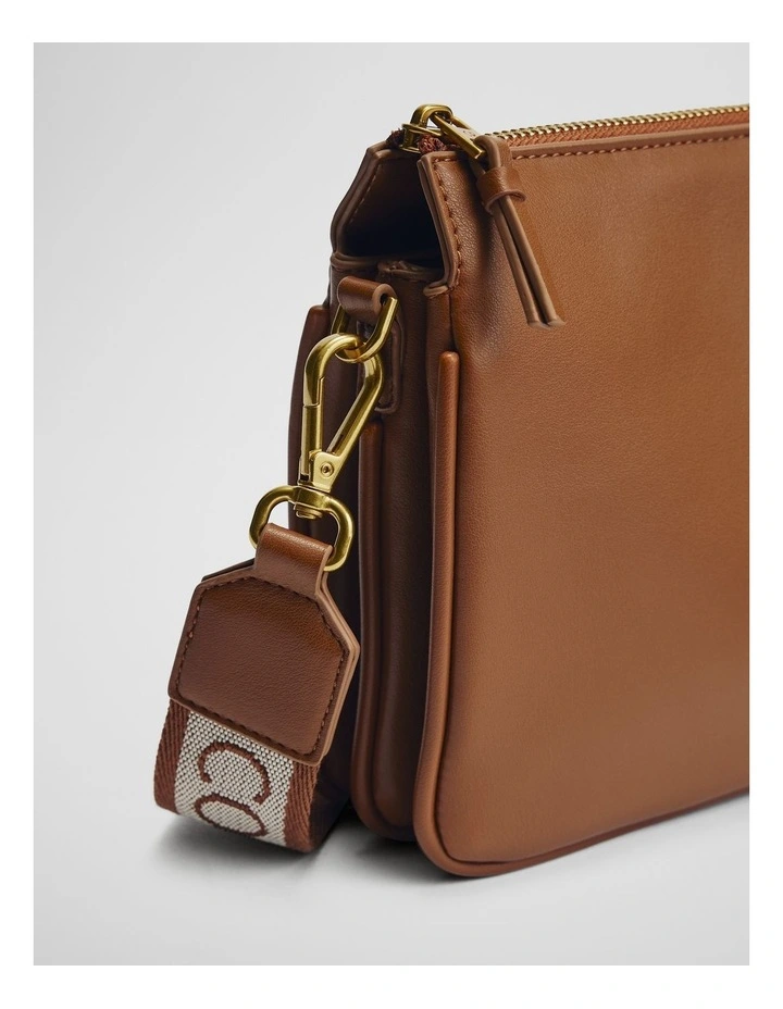 Tri Crossbody Bag in Tan image 3