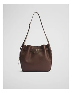 Soft Gathered Shoulder Bag in Espresso