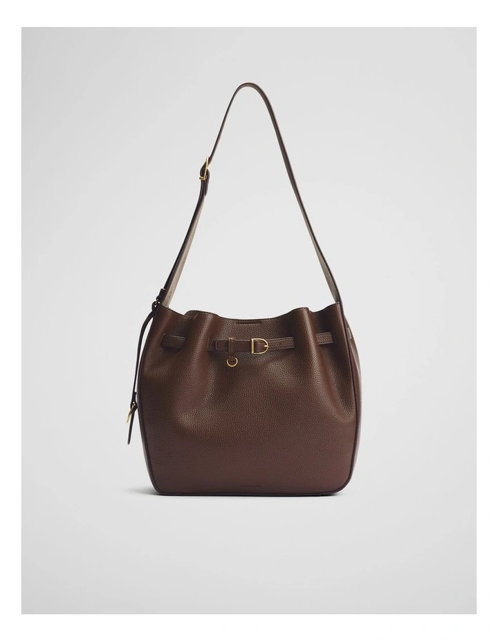 Soft Gathered Shoulder Bag in Espresso image 1