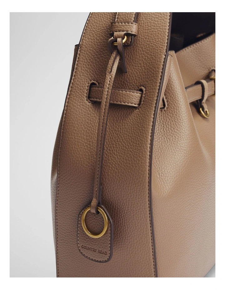 Soft Gathered Shoulder Bag in Cognac image 2