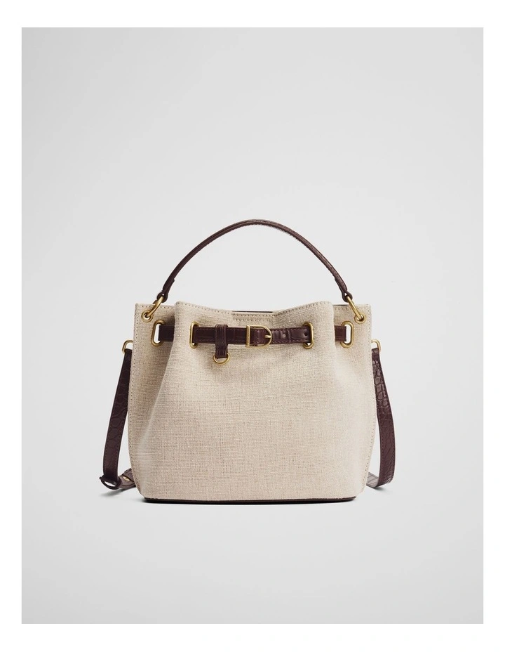 Top Handle Mini Bag in Camel image 1