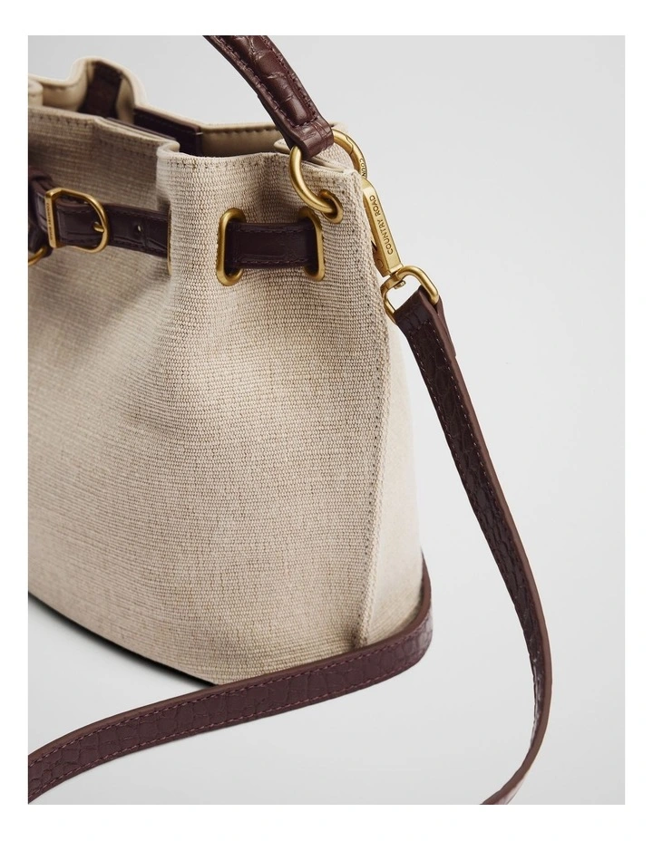 Top Handle Mini Bag in Camel image 4