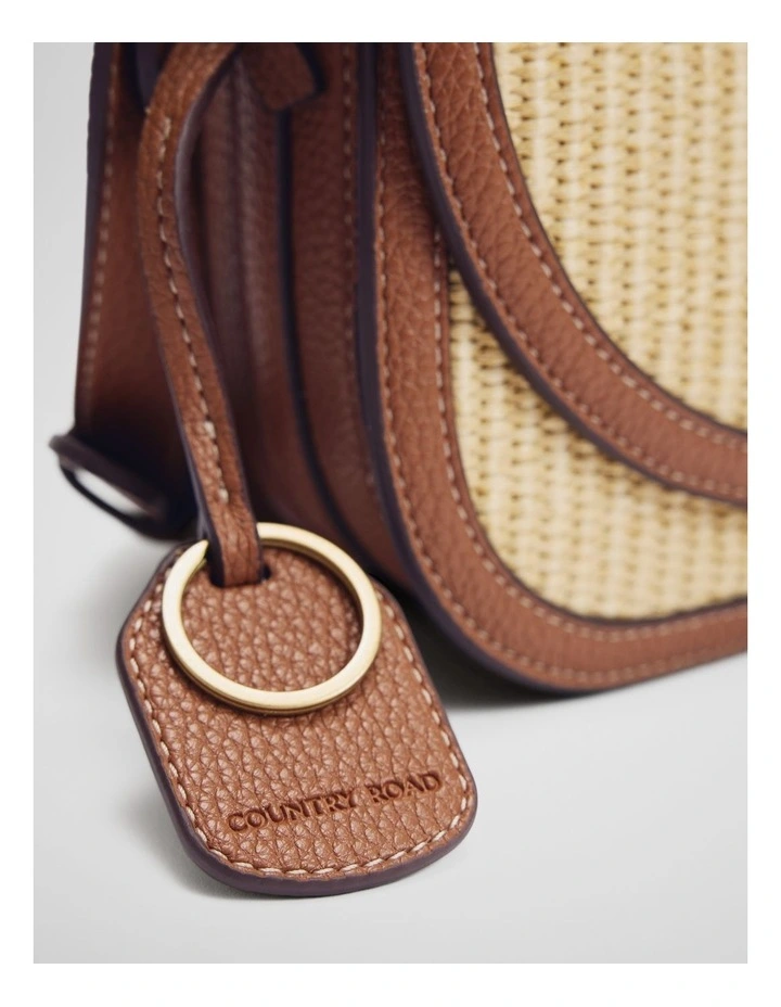 Saddle Crossbody Bag in Tan image 3