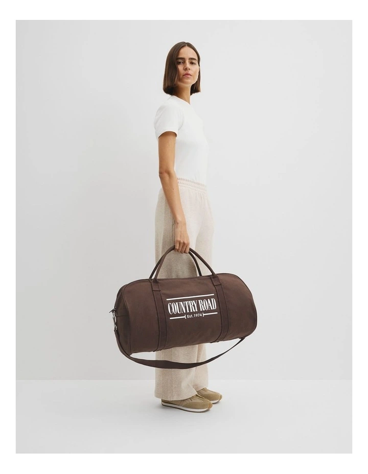 Australian Cotton Heritage Zip Canvas Tote in Espresso image 2