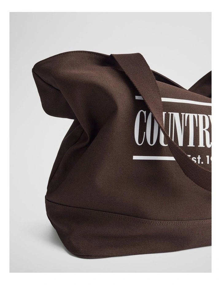 Australian Cotton Printed Heritage Shopper in Espresso image 3