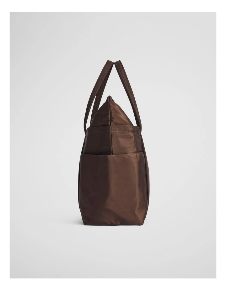 Recycled Polyester Shopper Tote in Espresso image 4
