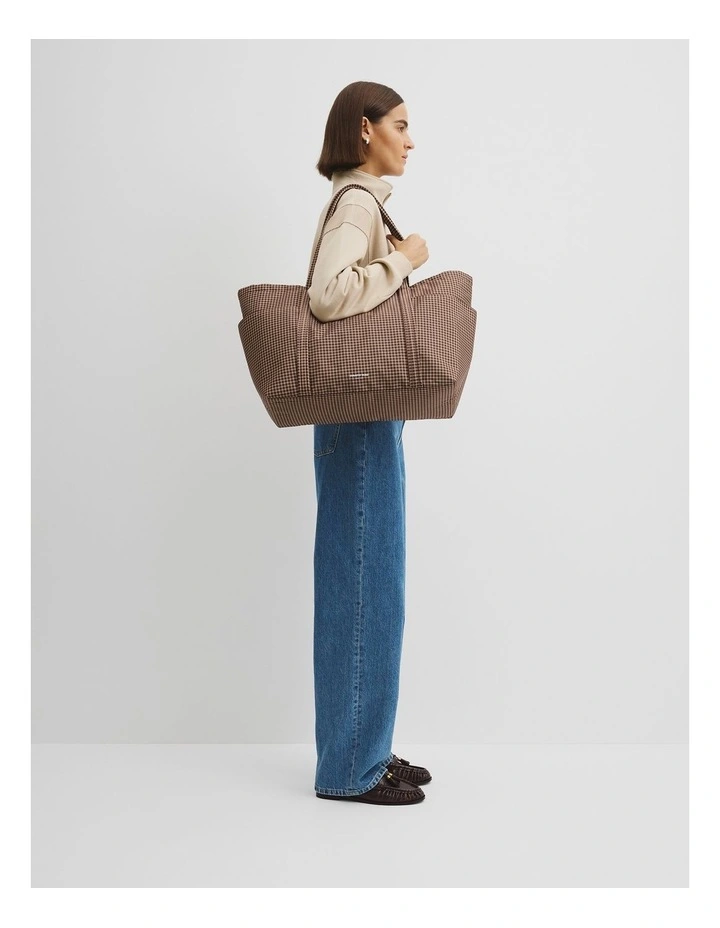 Recycled Polyester Shopper Tote in Cinnamon image 2