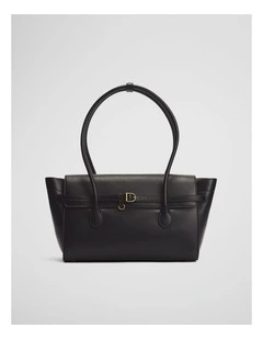 Top Flap Shoulder Bag in Black
