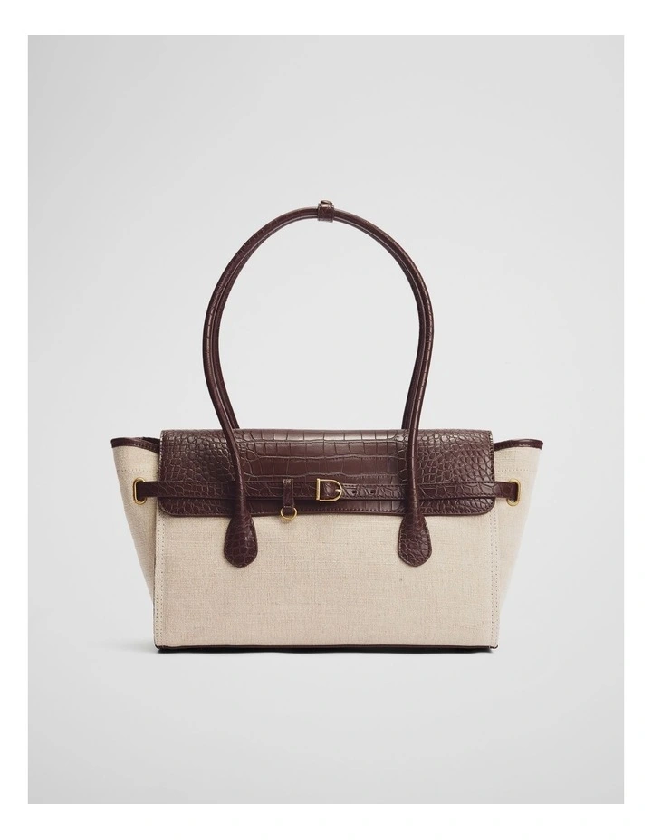 Top Flap Shoulder Bag in Camel image 1