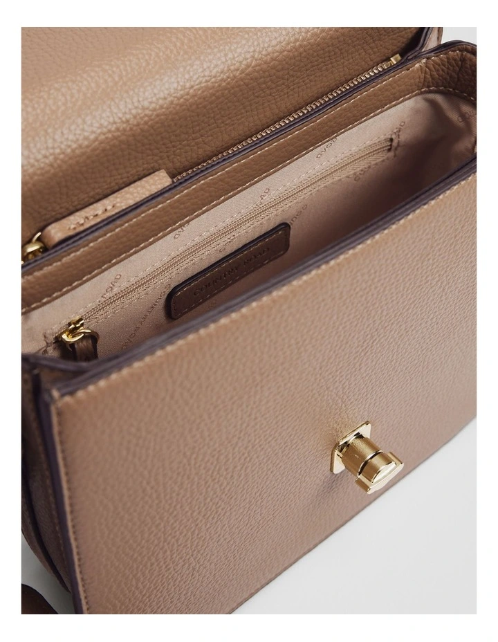 Saddle Crossbody Bag in Cognac image 3