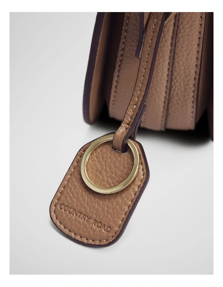 Saddle Crossbody Bag in Cognac image 4