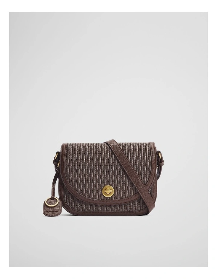 Saddle Crossbody Bag in Chocolate image 1