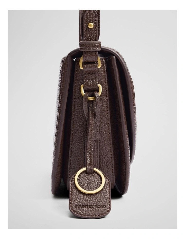 Saddle Crossbody Bag in Chocolate image 3