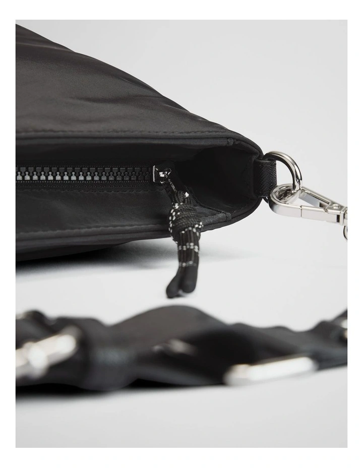 Soft Top Zip Crossbody in Black image 3