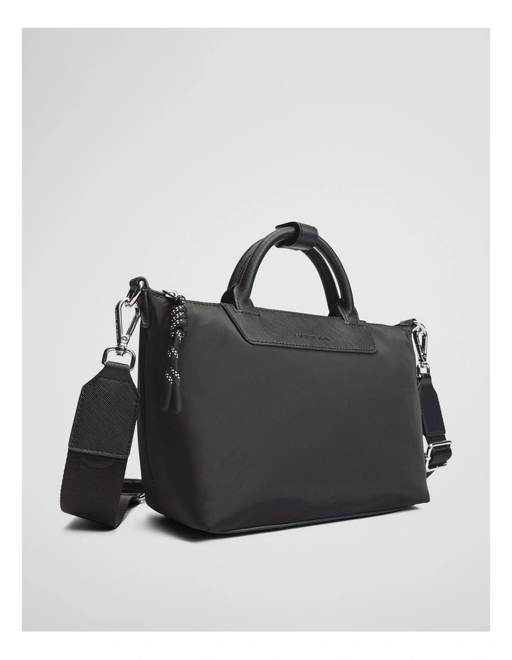 Soft Top Handle Crossbody in Black image 3