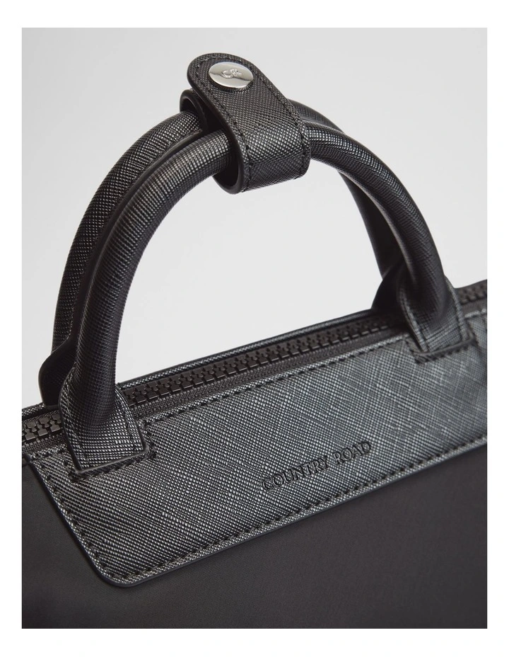 Soft Top Handle Crossbody in Black image 4