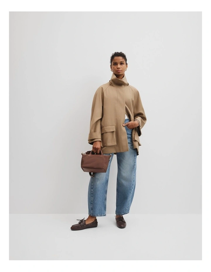 Soft Top Handle Crossbody in Mocha image 2