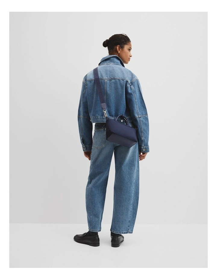 Soft Top Handle Crossbody in Navy image 2
