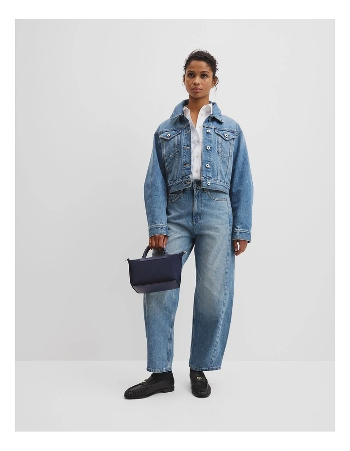 Soft Top Handle Crossbody in Navy image 5