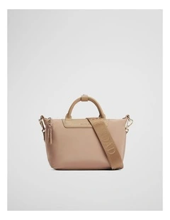 Soft Top Handle Crossbody in Light Sand