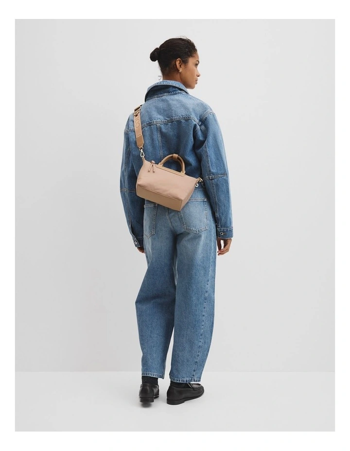 Soft Top Handle Crossbody in Light Sand image 5