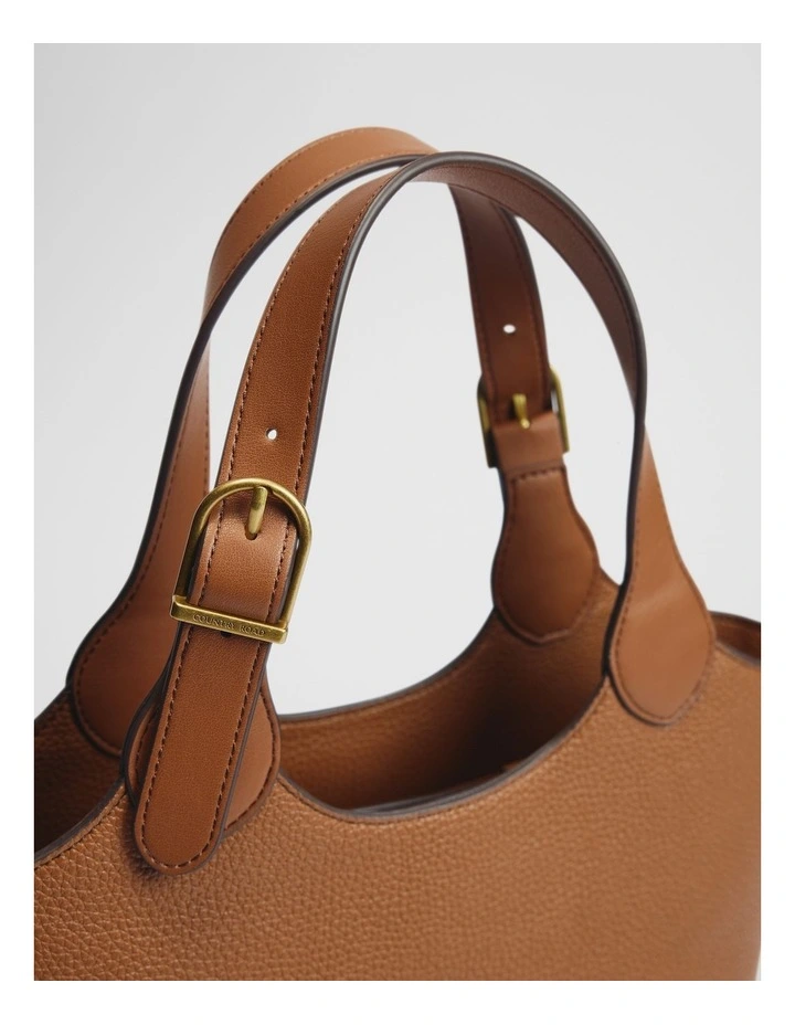 Country Road Buckle Crossbody Bag in Tan image 5