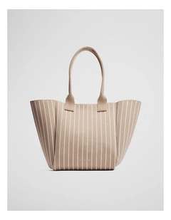 Stripe Knit Shopper in Natural