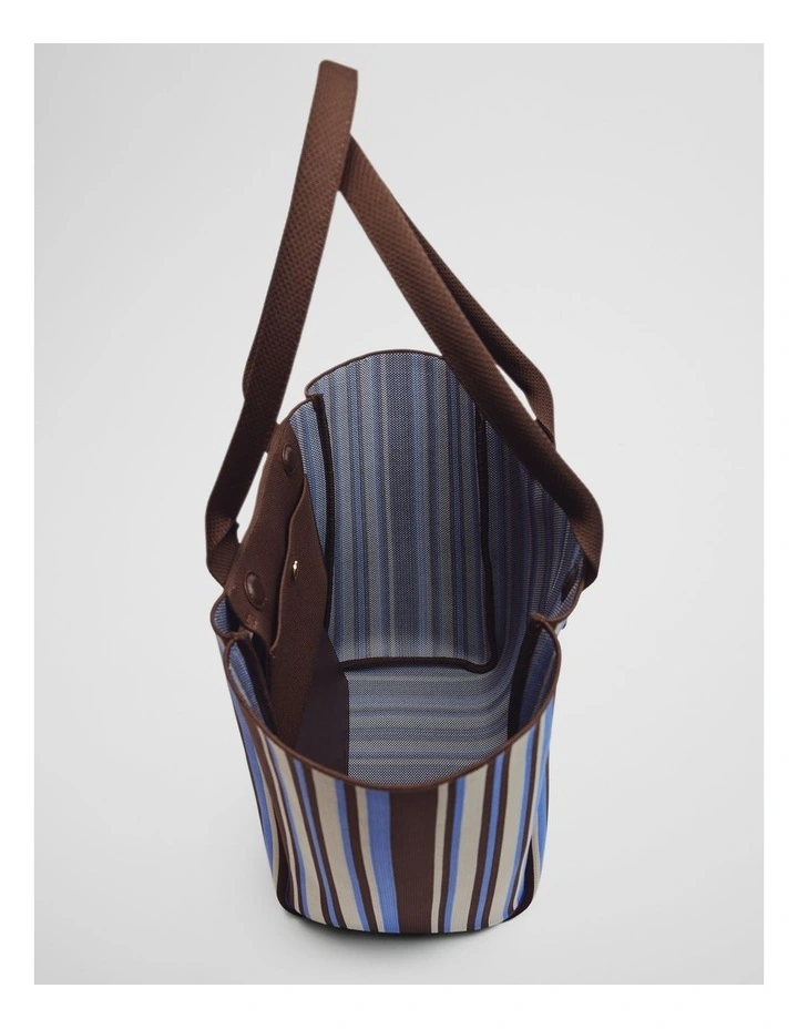Stripe Knit Shopper in Blue Multi image 4