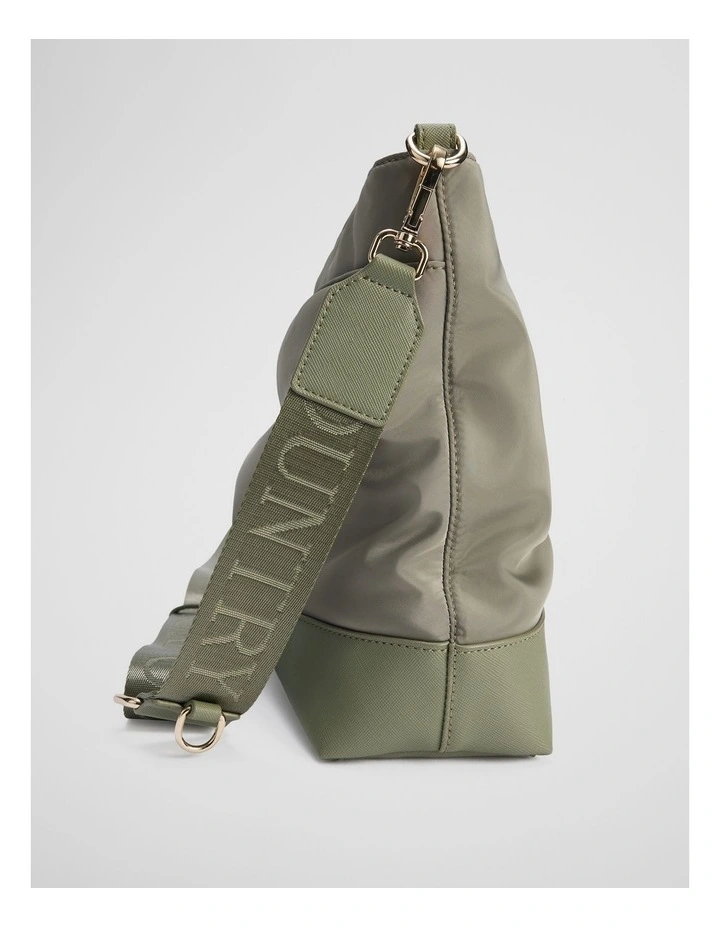 Soft Top Zip Crossbody Bag in Light Sage image 3