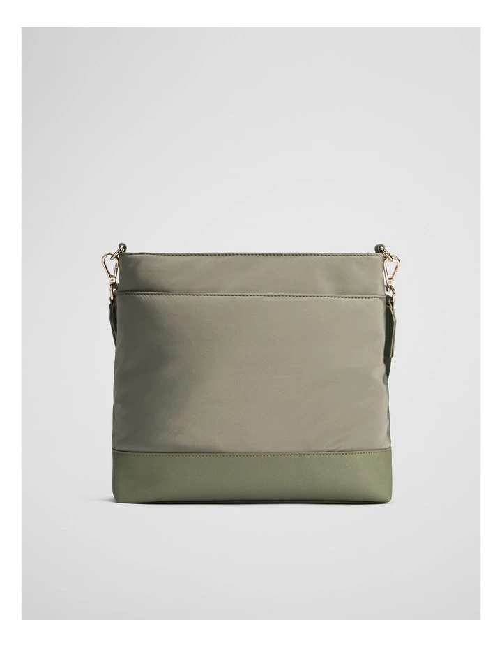 Soft Top Zip Crossbody Bag in Light Sage image 5