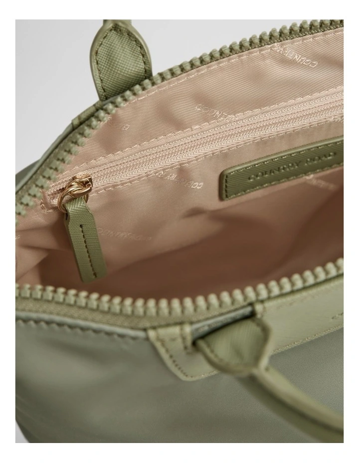 Soft Top Handle Crossbody Bag in Light Sage image 4