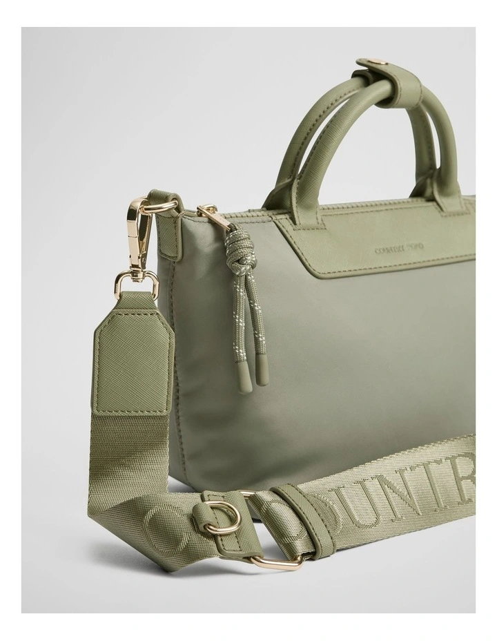 Soft Top Handle Crossbody Bag in Light Sage image 5