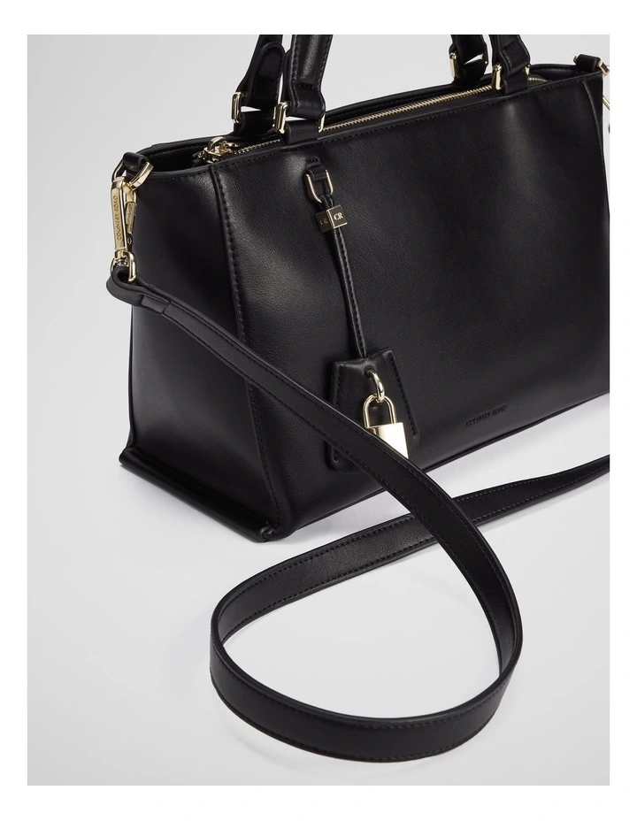 Cr Lock Crossbody Bag in Black image 3
