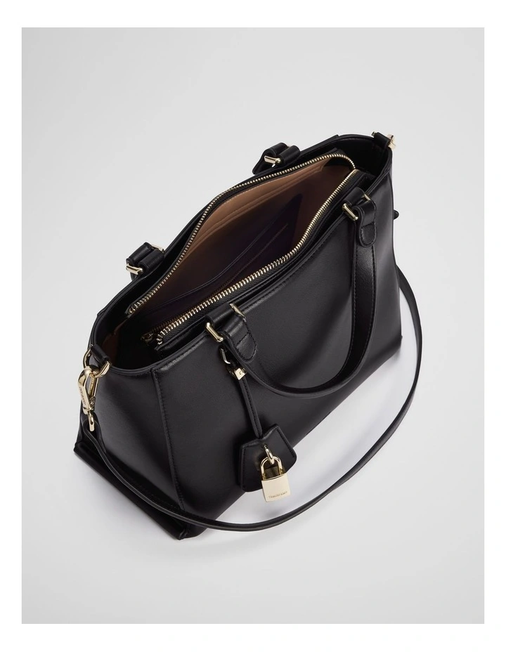 Cr Lock Crossbody Bag in Black image 4