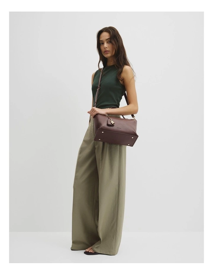 Cr Lock Crossbody Bag in Mocha image 2