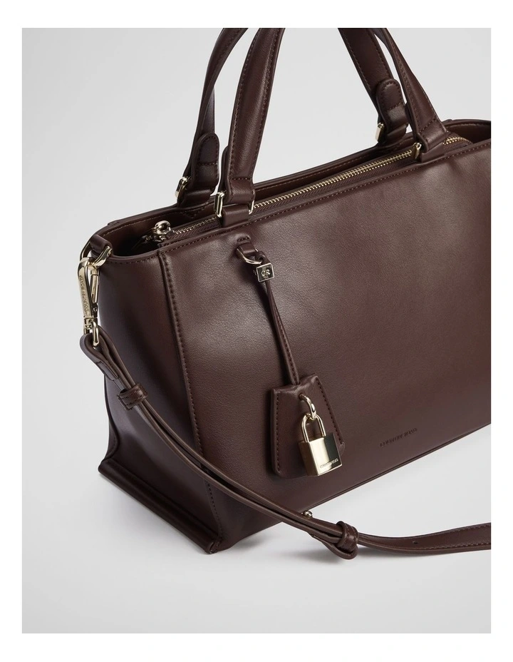 Cr Lock Crossbody Bag in Mocha image 3