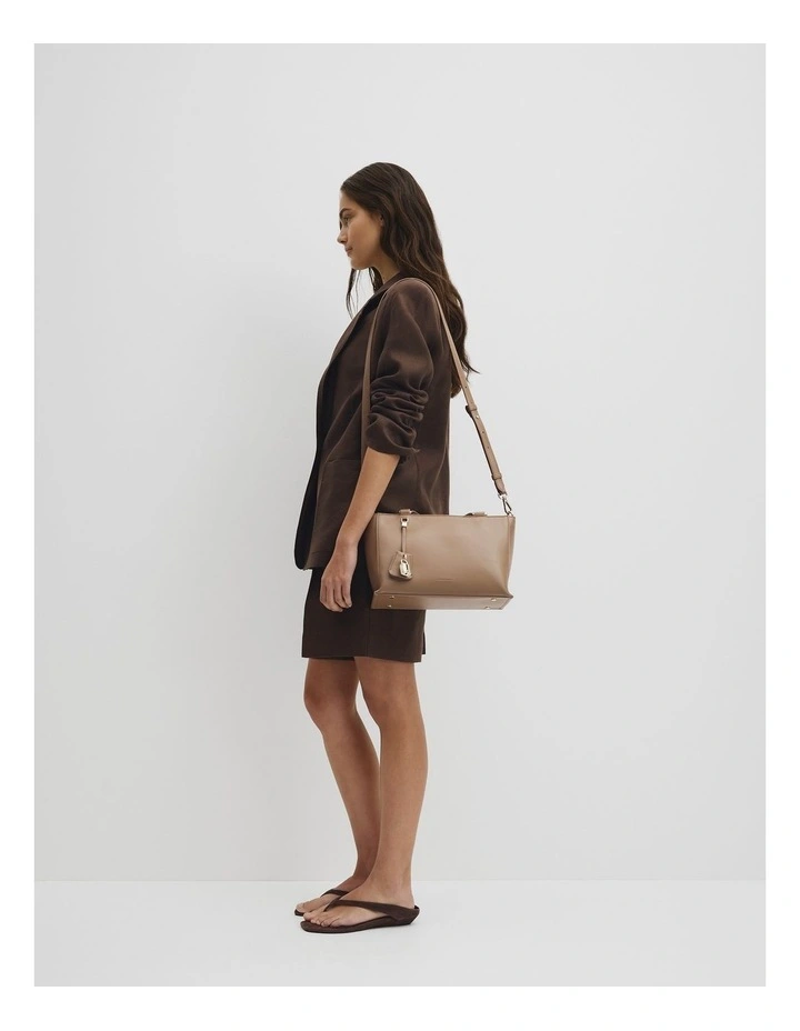 Cr Lock Crossbody Bag in Buff image 2