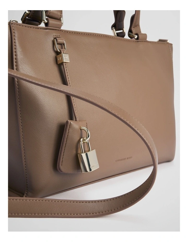 Cr Lock Crossbody Bag in Buff image 3