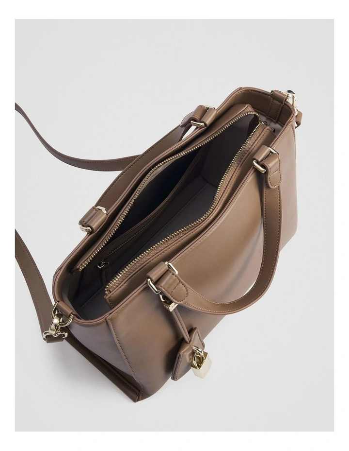 Cr Lock Crossbody Bag in Buff image 4