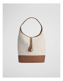 Cr Lock Hobo Bag in Tan