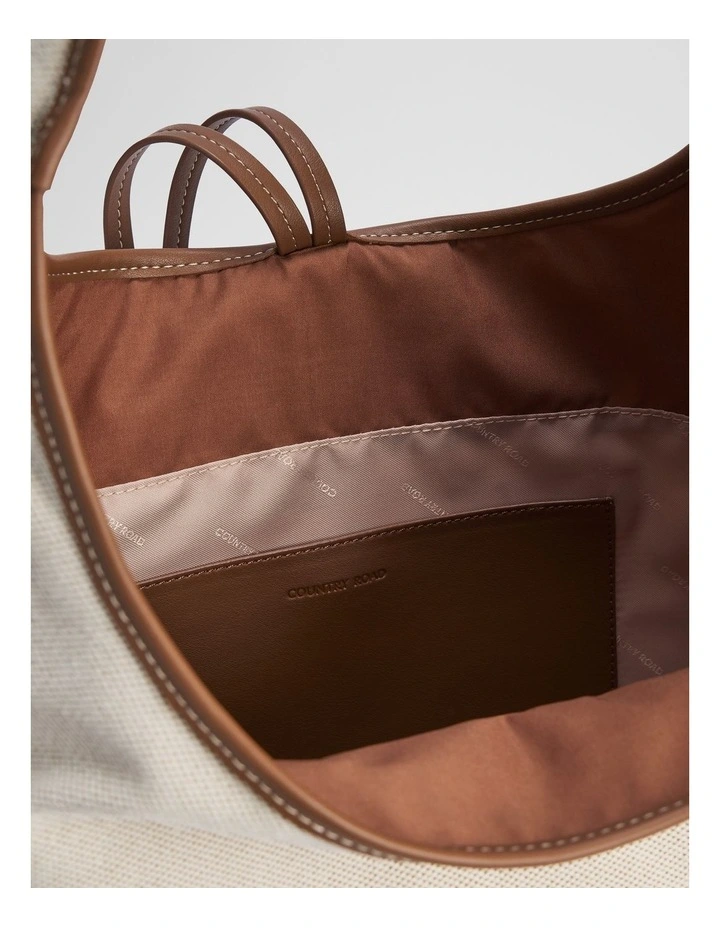 Cr Lock Hobo Bag in Tan image 4