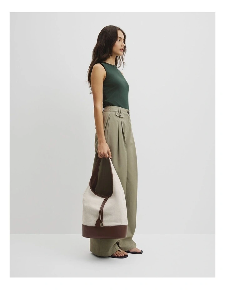 Cr Lock Hobo Bag in Mocha image 2