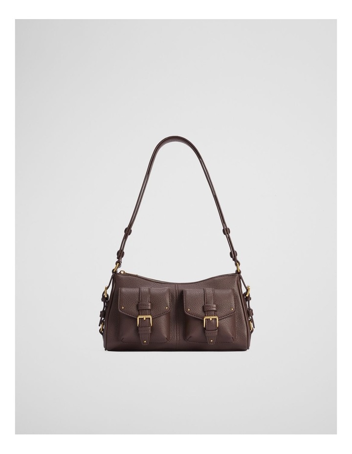 DIANTE STUDS ECO LEATHER SHOULDER BAG