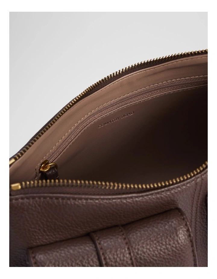 Stud Detail Shoulder Bag in Mocha image 4