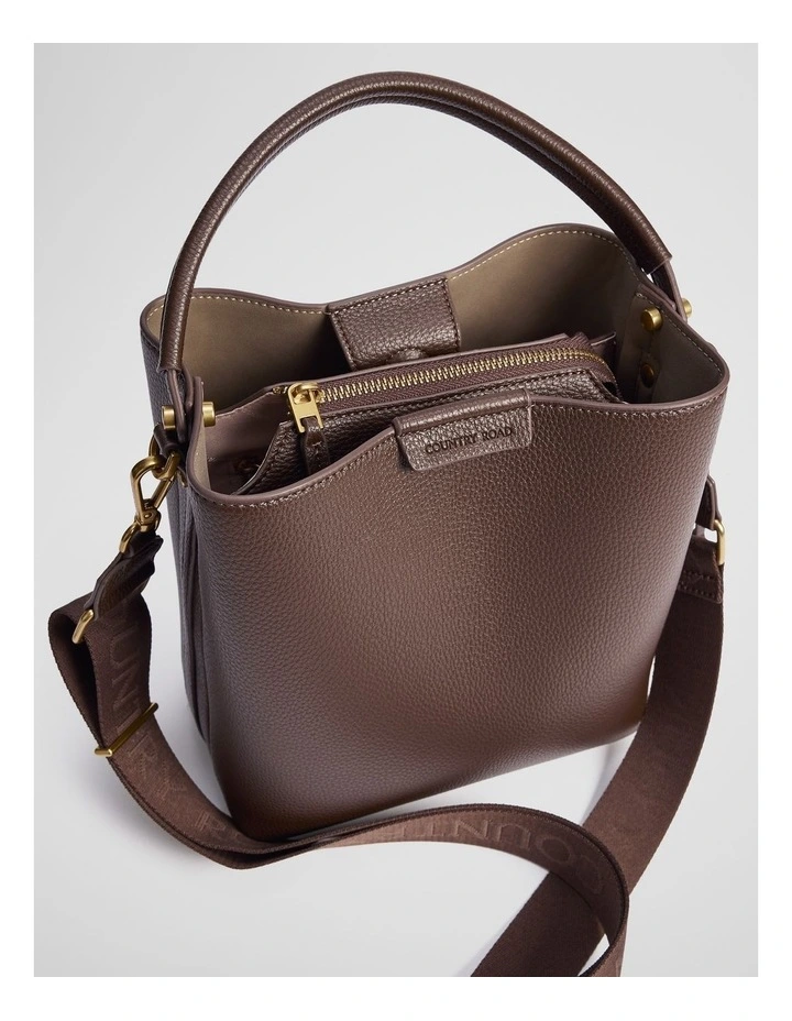 Spliced Bucket Bag in Mocha image 4