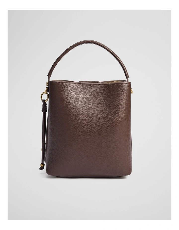 Spliced Bucket Bag in Mocha image 5