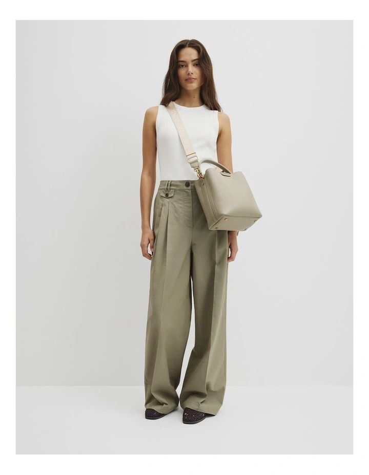 Spliced Bucket Bag in Light Sage image 2
