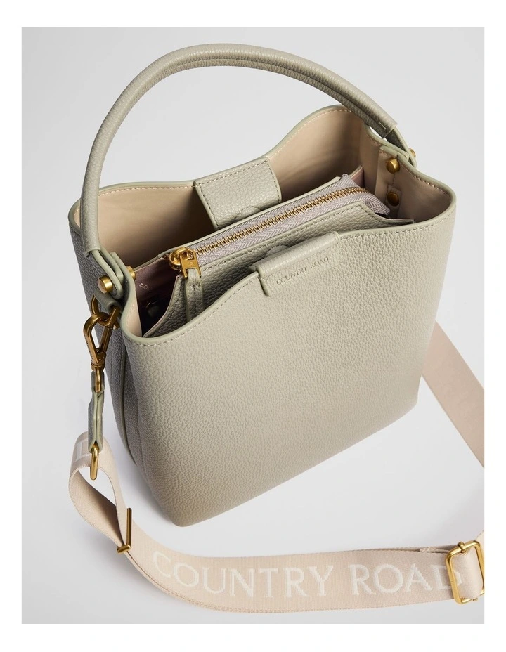 Spliced Bucket Bag in Light Sage image 4