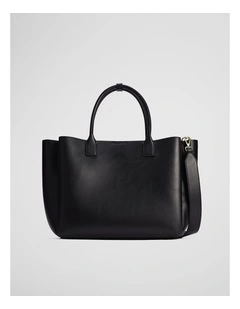 Panelled Work Tote in Black